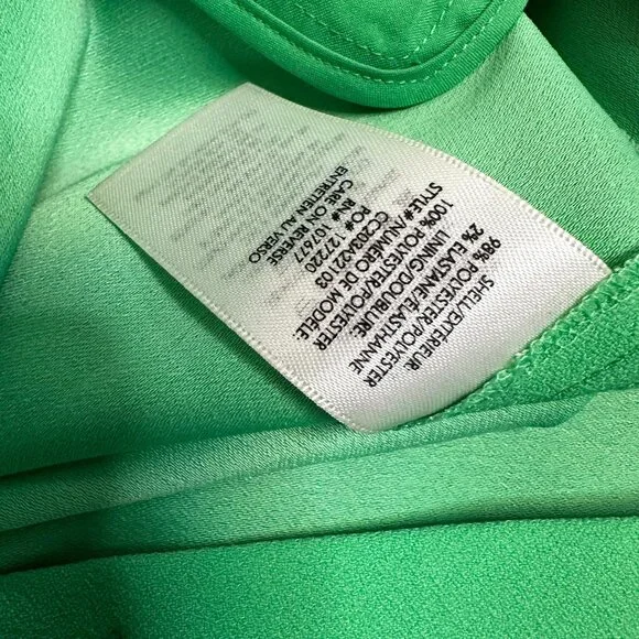 ALICE + OLIVIA Garden Green Flare Pants 10 High Waist Statement Designer Luxe - Picture 7 of 9